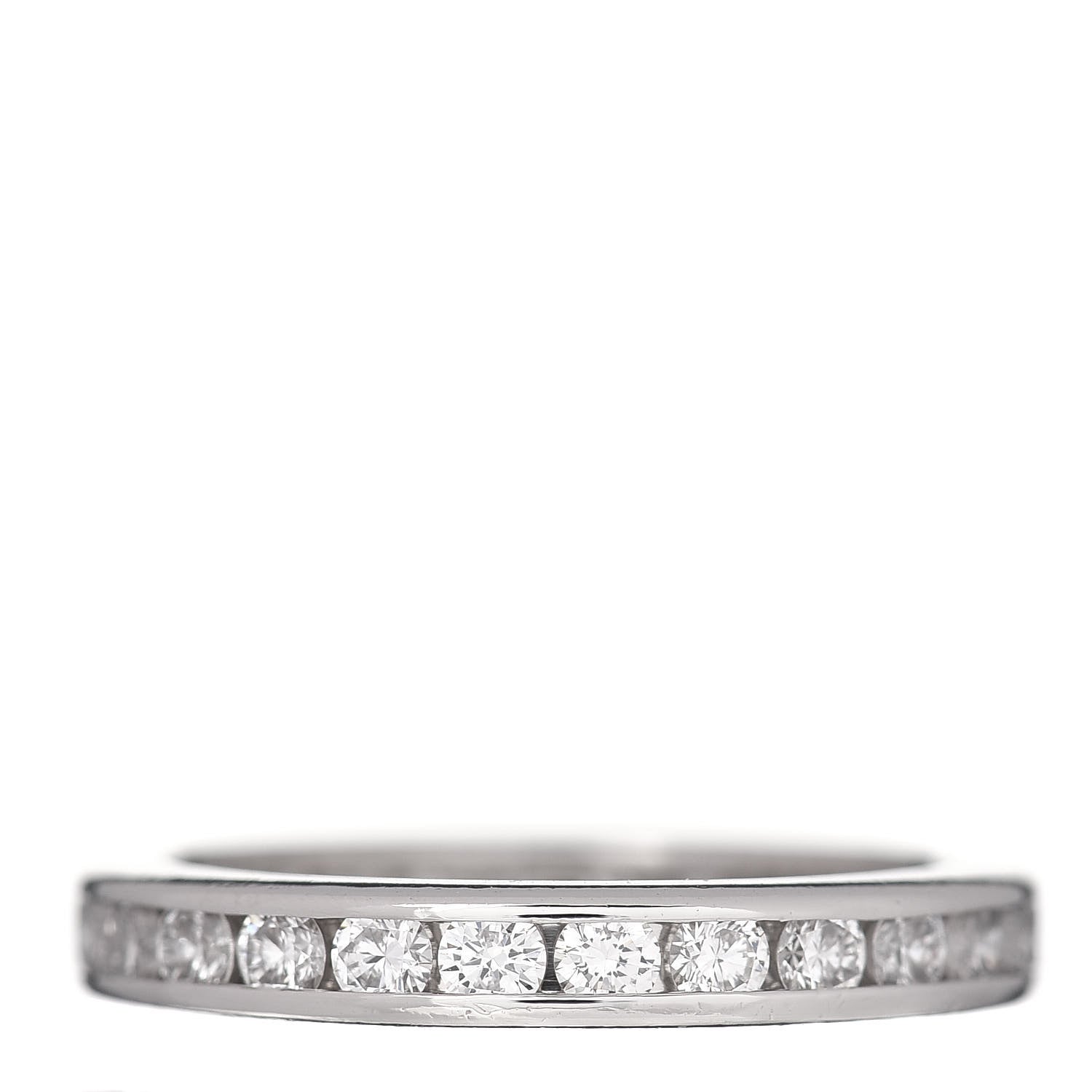Tiffany Platinum Diamond 3mm Wedding Band Ring 50 5.5 1 of 4