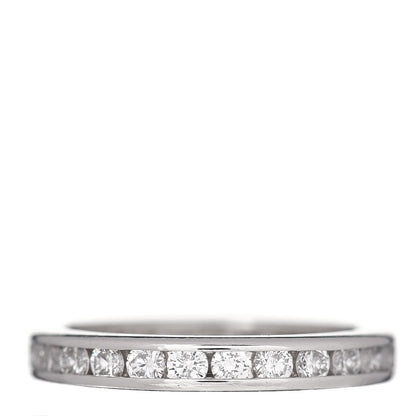 Tiffany Platinum Diamond 3mm Wedding Band Ring 50 5.5 1 of 4