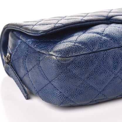 Chanel Iridescent Caviar Quilted Small Chic Flap Dark Blue 8 of 10