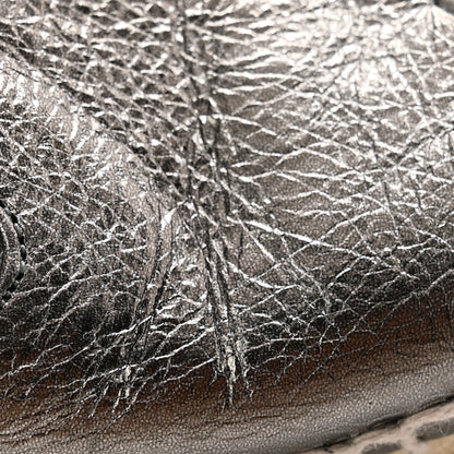 Bottega Veneta Metallic Nappa Intrecciato Woven Espadrille 39 Antique Silver 9 of 10