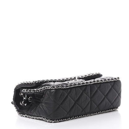 Chanel Crumpled Calfskin Medium Chain Flap Black 3 of 10