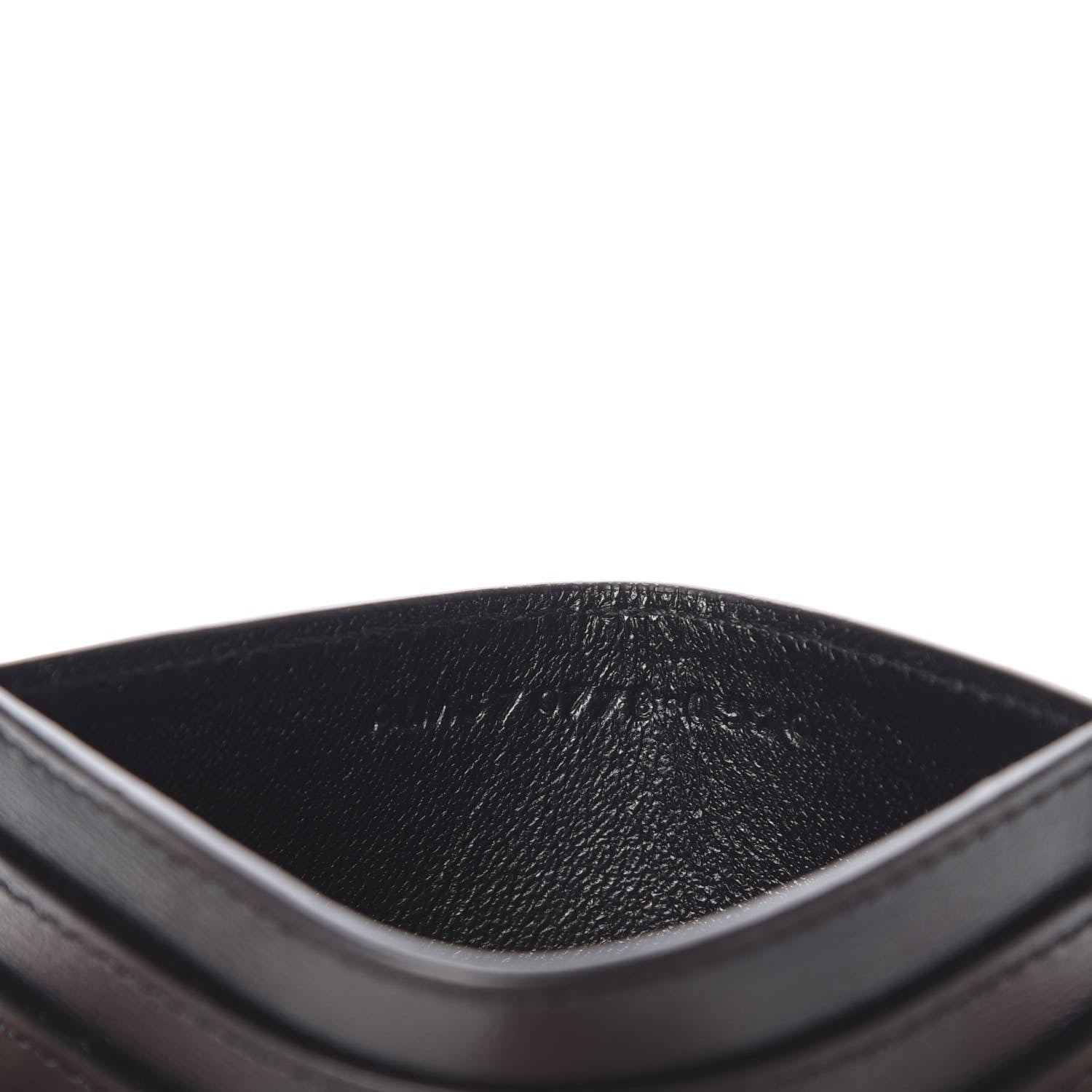 Saint Laurent Calfskin Monogram Credit Card Case Black 7 of 8