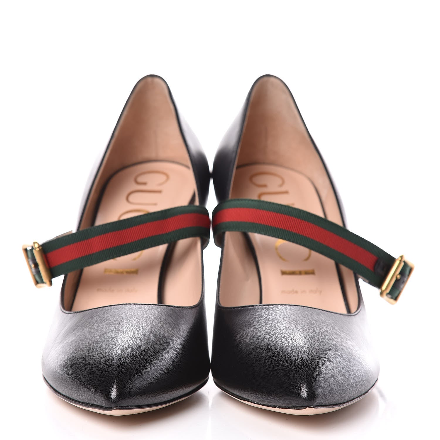 Gucci Calfskin Sylvie Mid Heel Pumps 41 Black 2 of 10