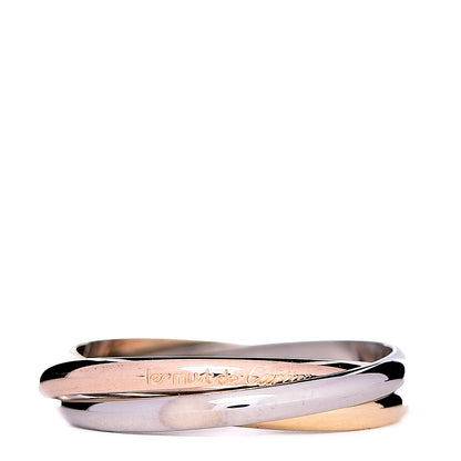 Cartier 18K Pink Yellow White Gold Small Les Must De Trinity Ring 54 6.75 1 of 5
