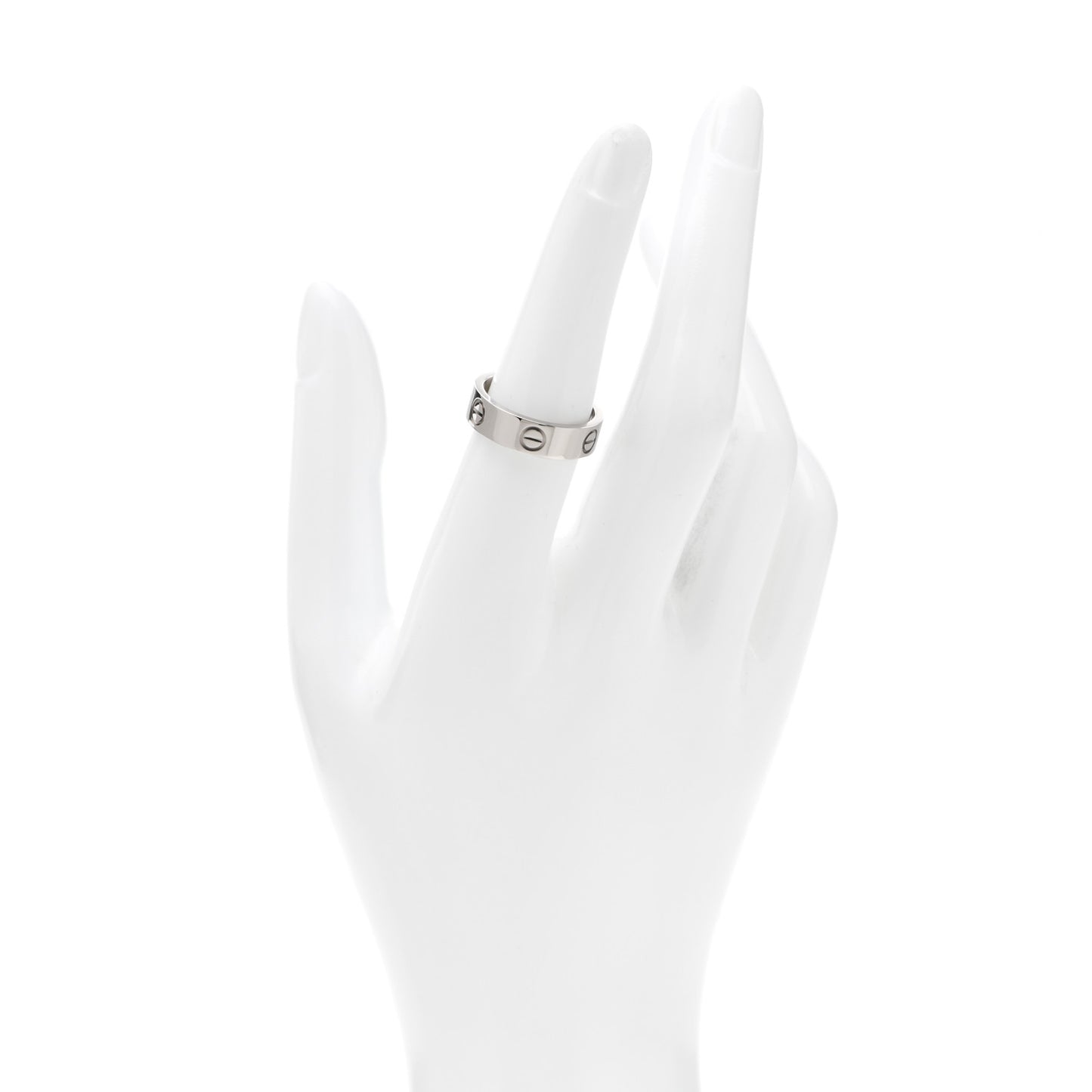 18K White Gold 5.5mm LOVE Ring 55 7.25