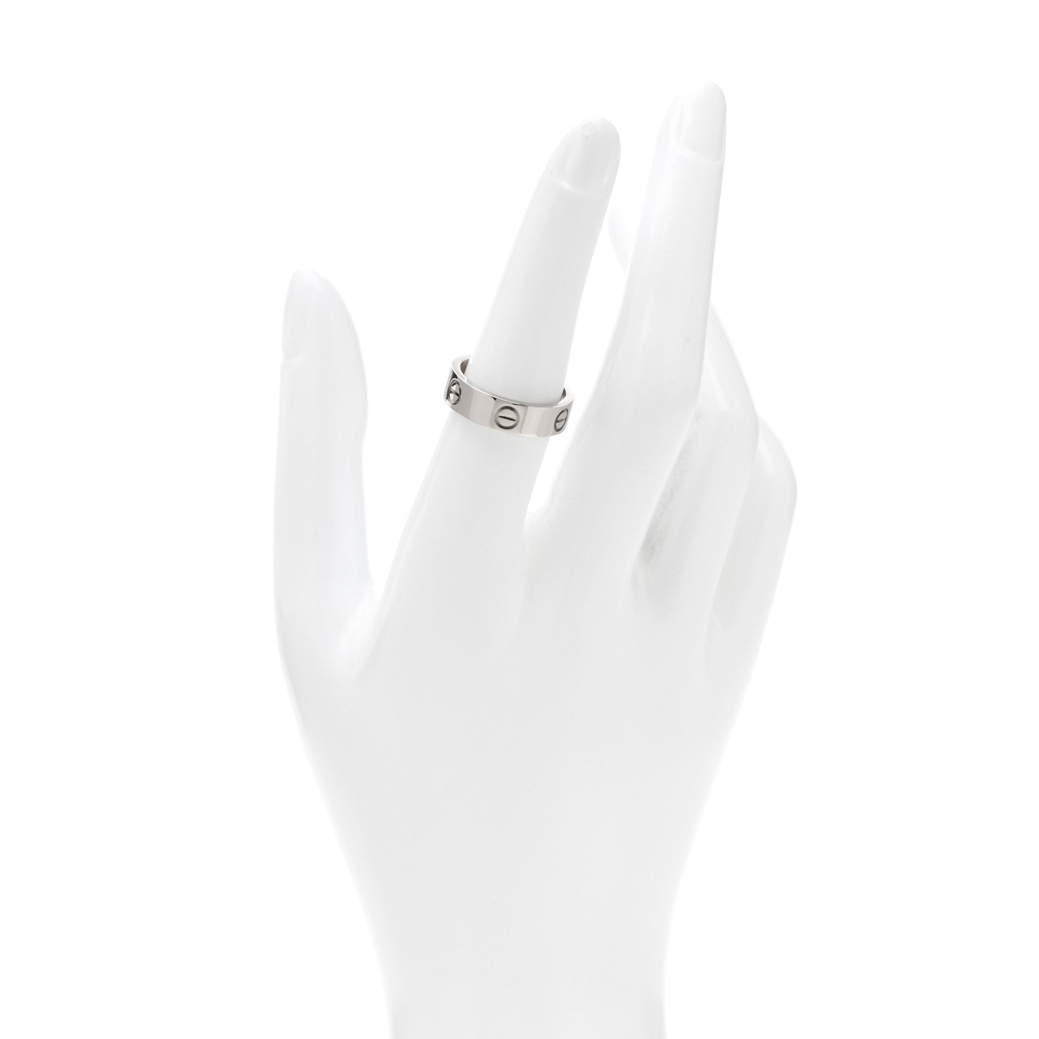 Cartier 18K White Gold 5.5mm LOVE Ring 55 7.25 2 of 7