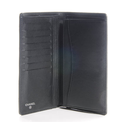 Chanel Striated Patent Yen Wallet Black 5 of 7
