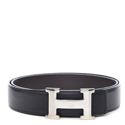 Hermes Box Swift 32mm H Belt 90 Black Chocolate 1 of 7