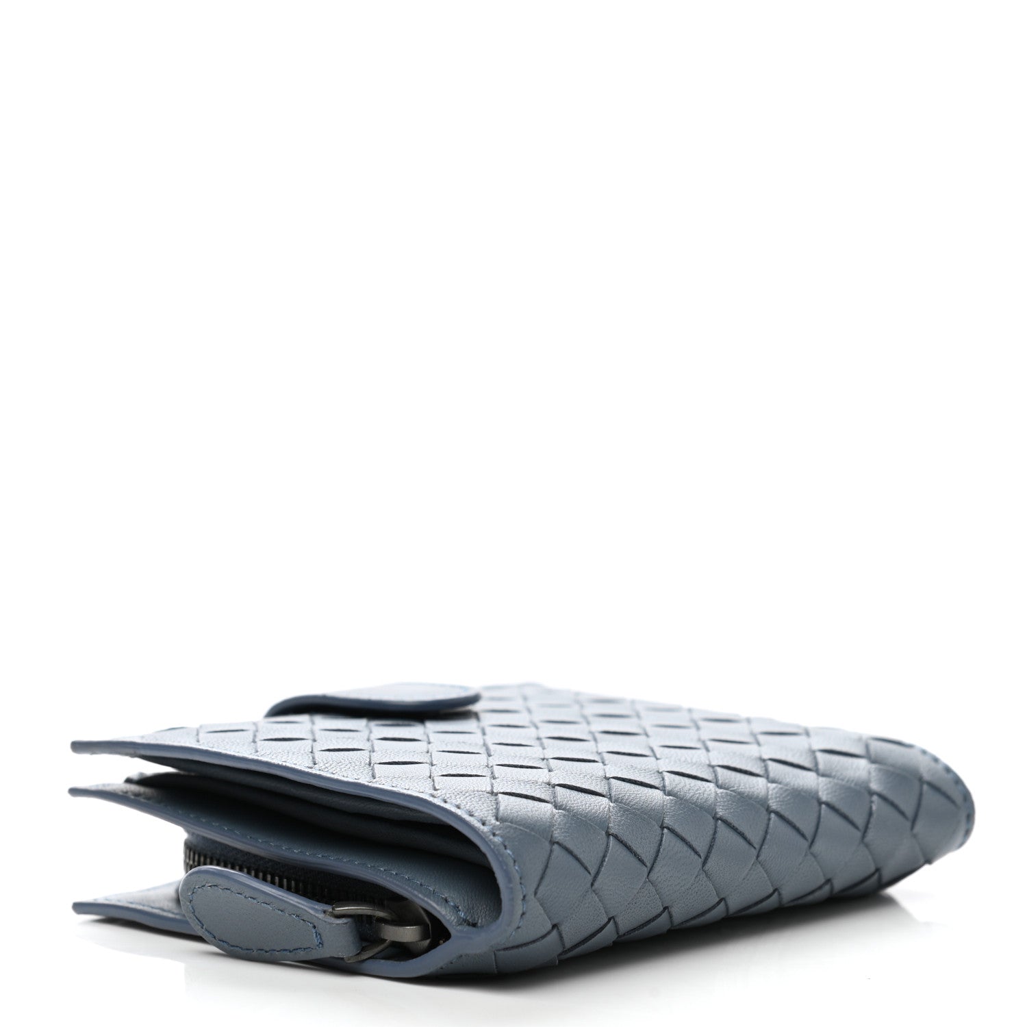 Bottega Veneta Nappa Intrecciato French Flap Wallet Krim 4 of 10