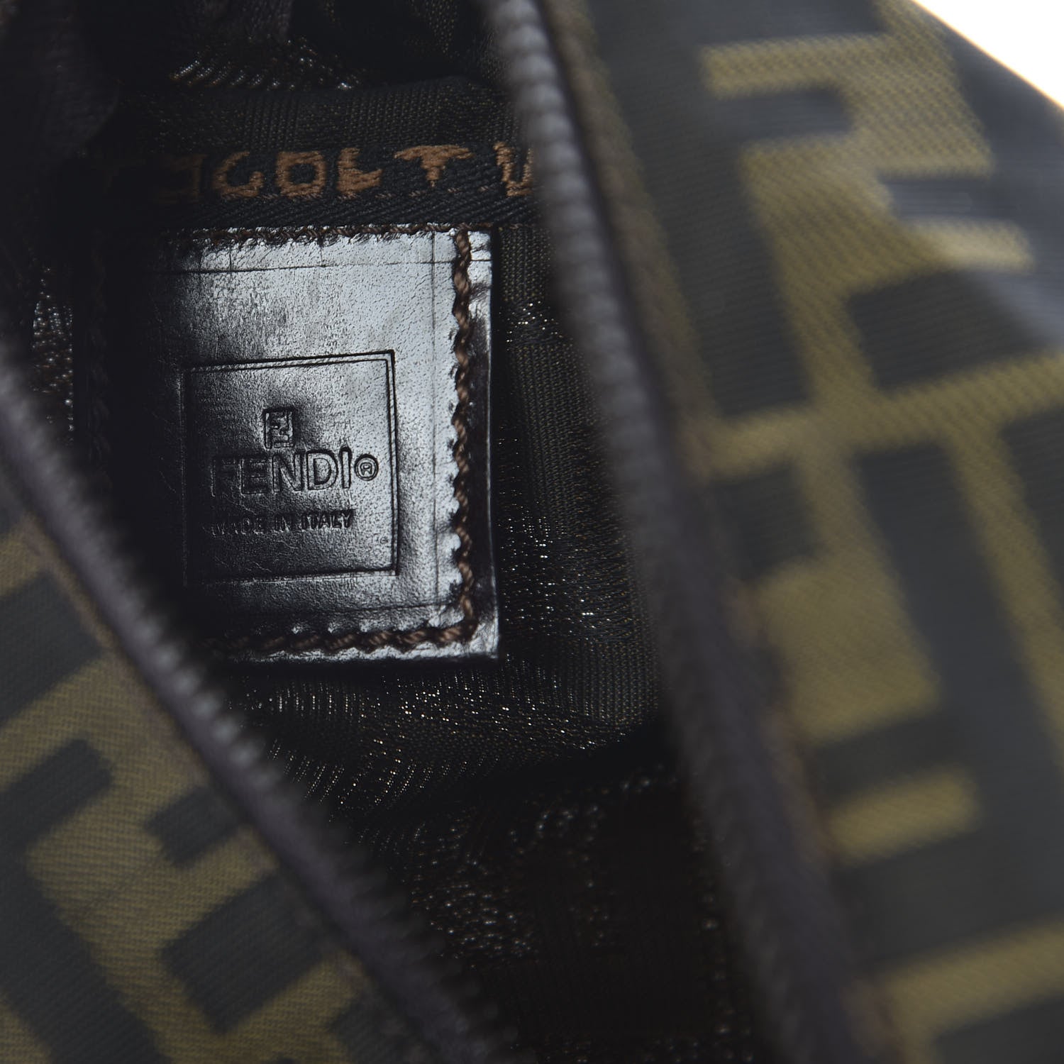 Fendi Fabric FF 1925 Mini Cosmetic Bag Tobacco 8 of 9