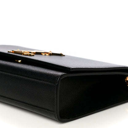 Saint Laurent Grain De Poudre Star Monogram Kate Satchel Black 10 of 11