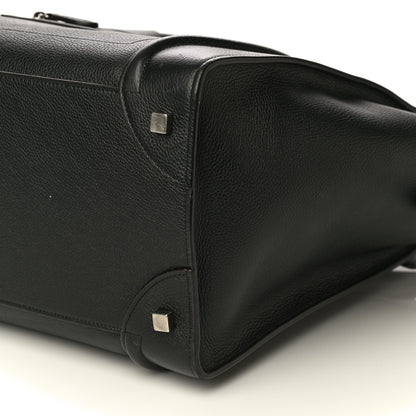 Celine Drummed Calfskin Mini Luggage Black 7 of 14