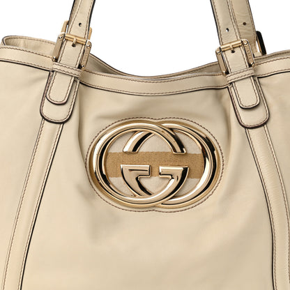 Gucci Calfskin Large Britt Shoulder Bag Ivory 8 of 15