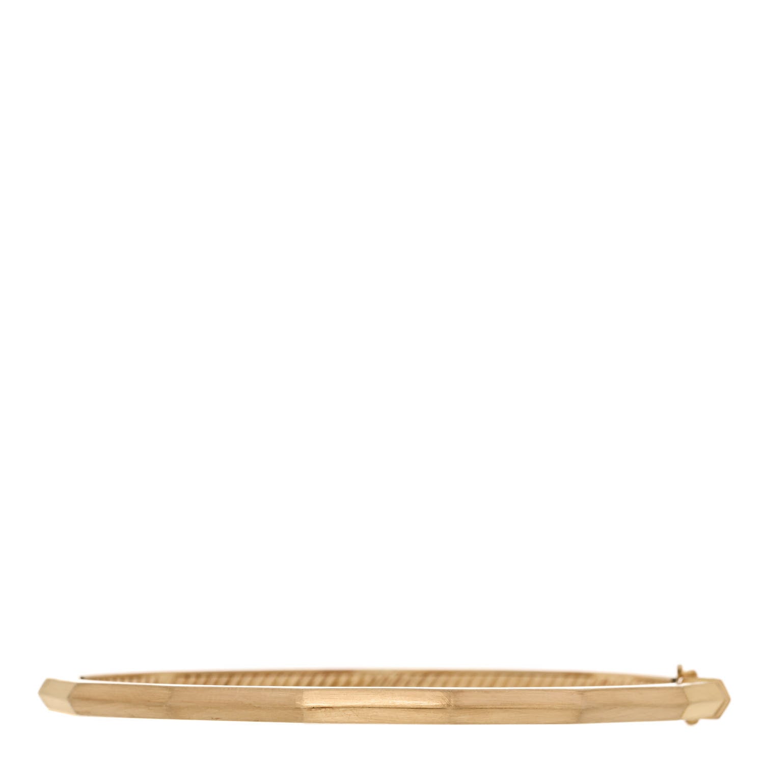 David Yurman 18K Yellow Gold 3mm Single Row Stax Faceted Bangle Bracelet 2 of 4