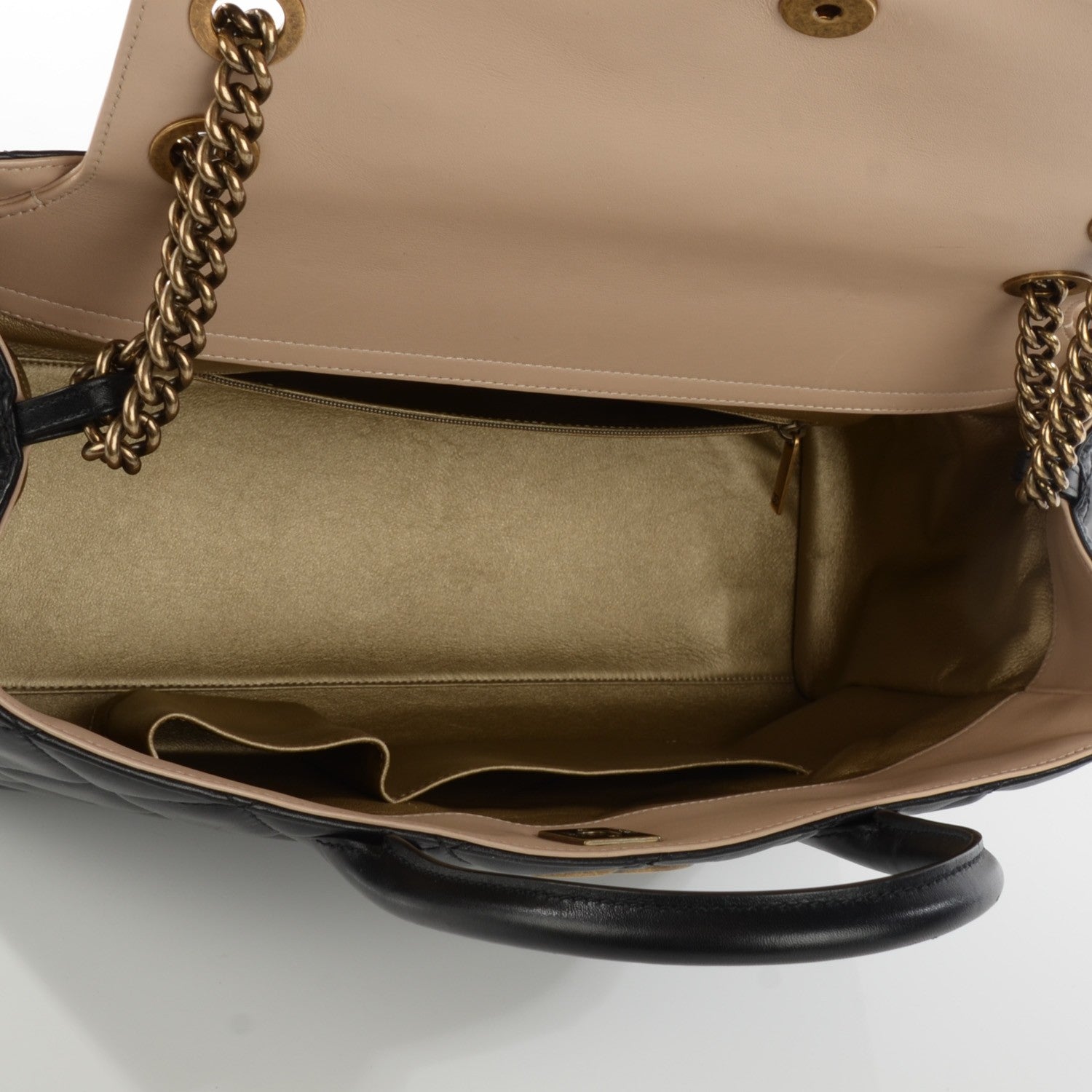 Chanel Lambskin Quilted Small Portobello Tote Black Beige 6 of 9