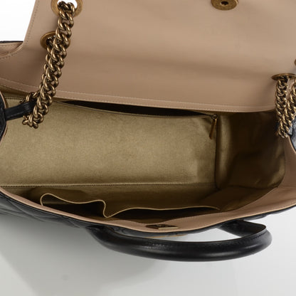 Chanel Lambskin Quilted Small Portobello Tote Black Beige 6 of 9