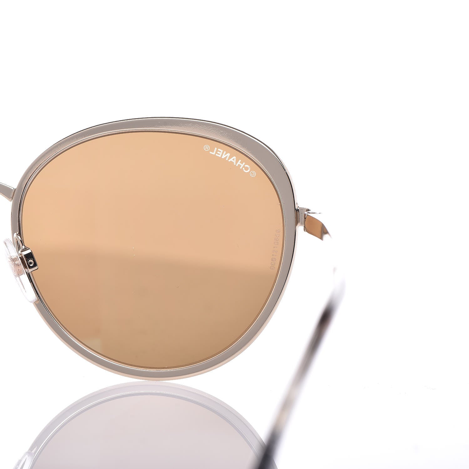 Chanel Round Mirror Sunglasses 4206 Gold 5 of 7