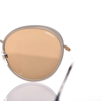 Chanel Round Mirror Sunglasses 4206 Gold 5 of 7