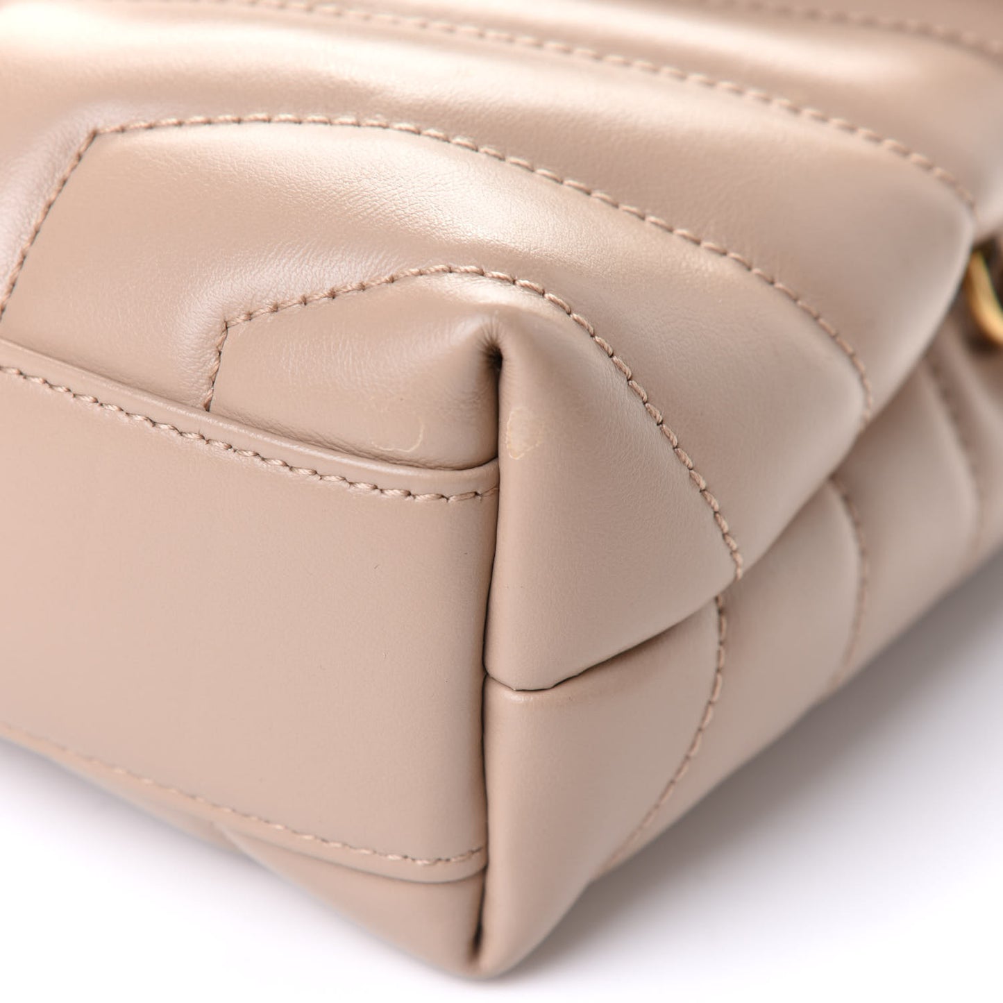 Calfskin Y Quilted Monogram Toy Loulou Crossbody Bag Dark Beige