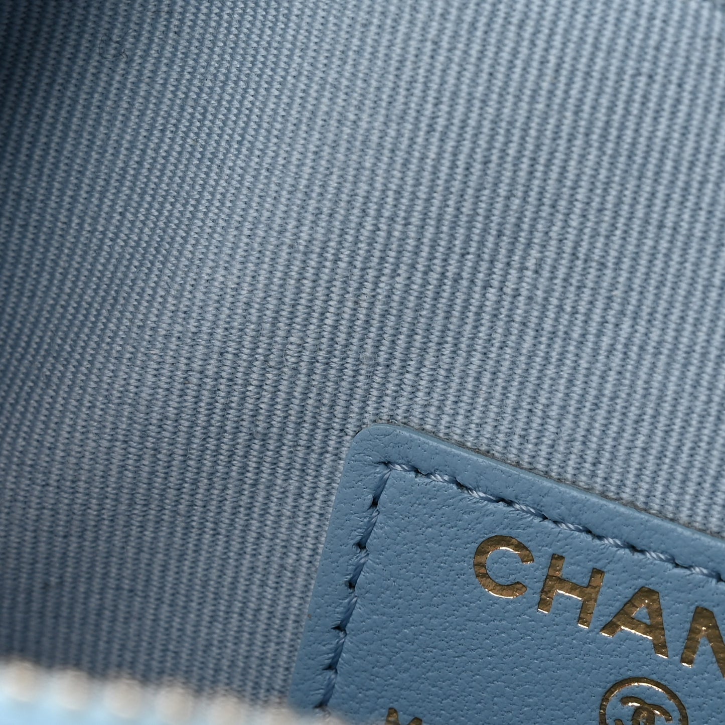 Lambskin Quilted CC In Love Heart Clutch With Chain Light Blue