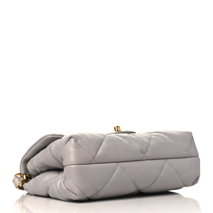 Chanel Lambskin Quilted Small Chain Top Handle Flap Grey 4 of 10