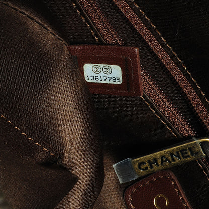 Chanel Metallic Lambskin Paris Shanghai Quilted Tote Khaki 7 of 7