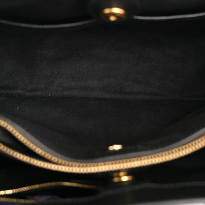 Burberry Derby Calfskin House Check Medium Banner Tote Black 5 of 15