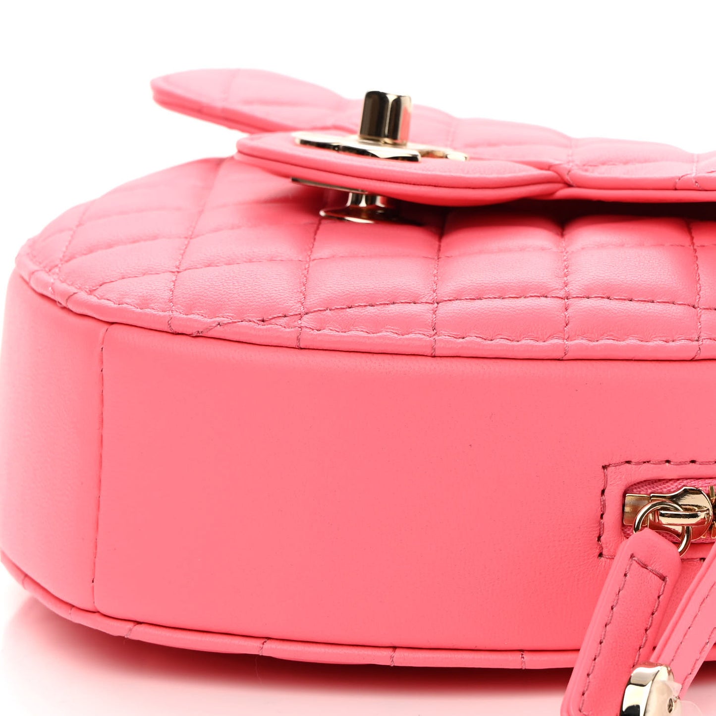 Lambskin Quilted CC In Love Heart Bag Pink