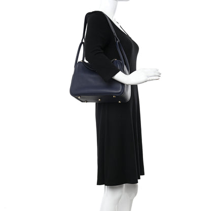Hermes Taurillon Clemence Lindy 26 Bleu Nuit 2 of 13