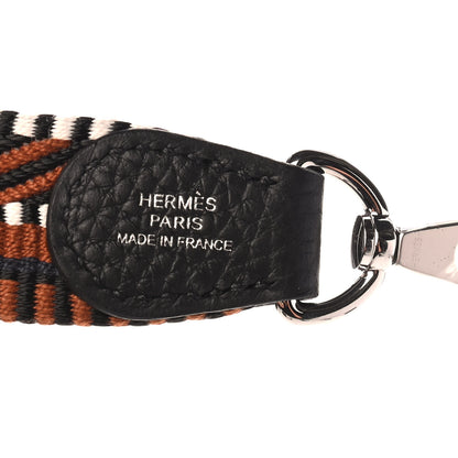 Hermes Taurillon Clemence Amazone Sangle Cavale Evelyne TPM Black Noisette 7 of 10
