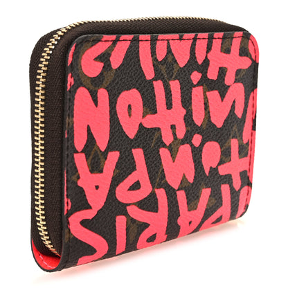 Louis Vuitton Monogram Graffiti Zippy Coin Purse Fuchsia 3 of 9