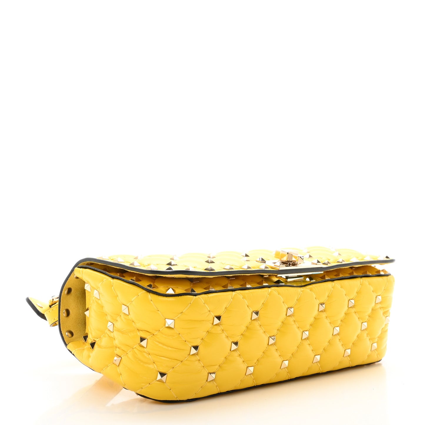 Nappa Small Rockstud Spike Shoulder Bag Yellow