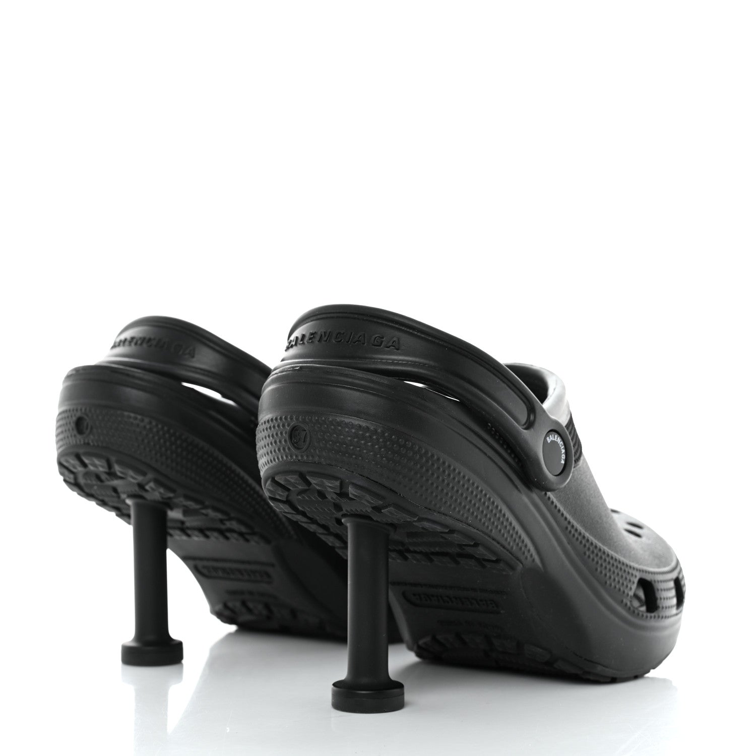 Balenciaga X CROCS Rubber Womens Madame 80 Sandals 37 Black 4 of 9