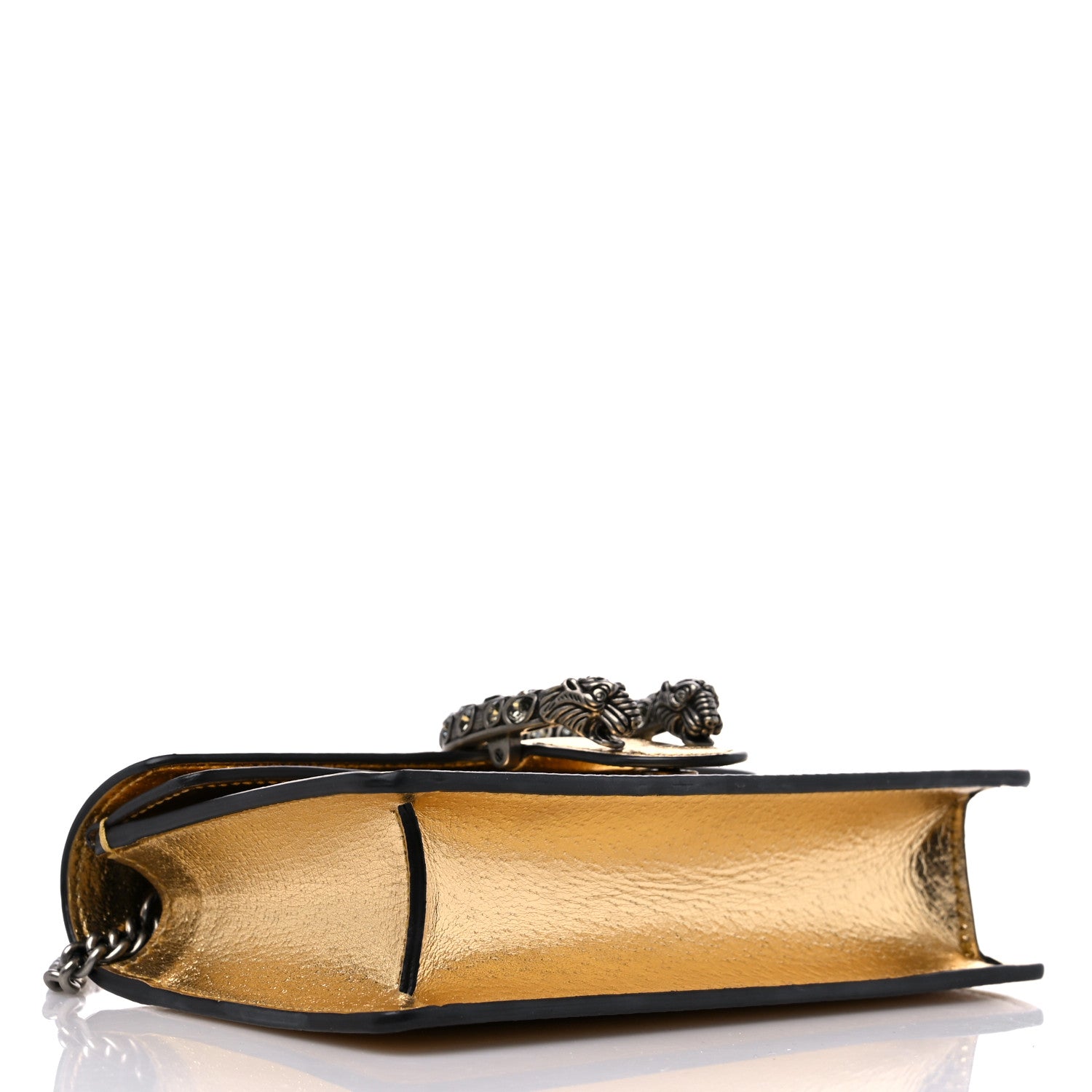 Gucci Metallic Calfskin Super Mini Dionysus Shoulder Bag Gold 4 of 8