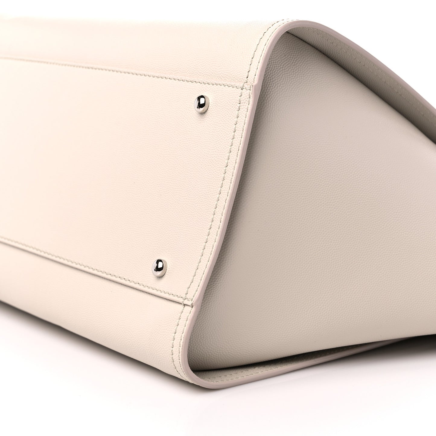 Caviar Medium Studded Deauville Tote Ivory