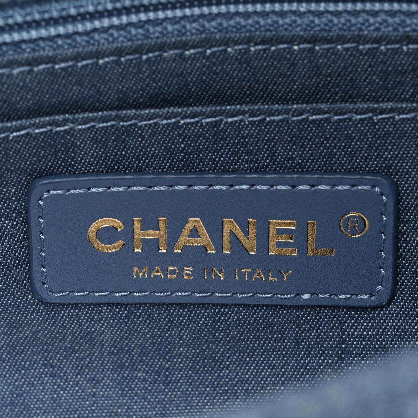 Denim Quilted Mini Pearl Crush Rectangular Flap Blue