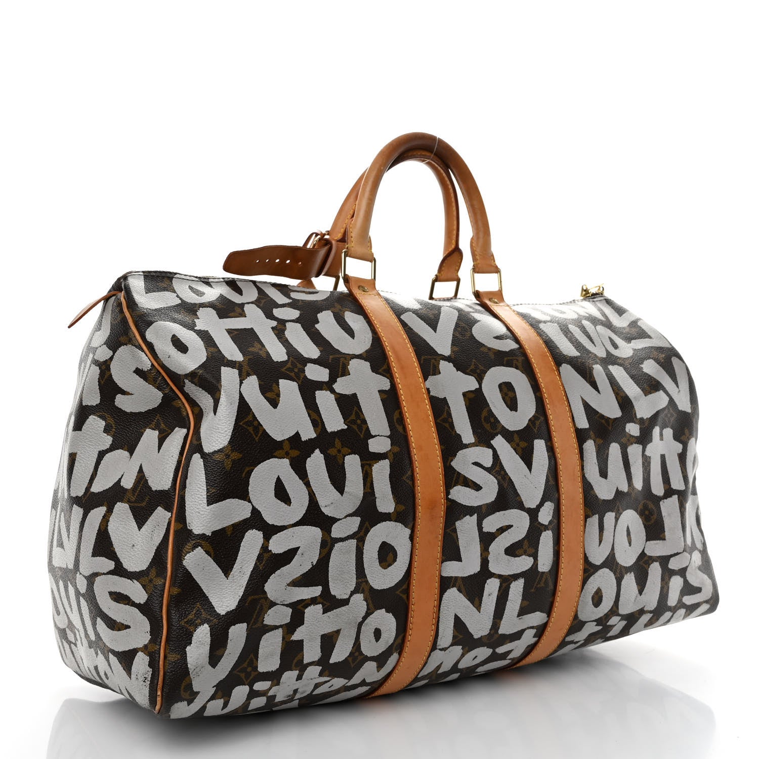Louis Vuitton Monogram Graffiti Keepall 50 Silver 2 of 12