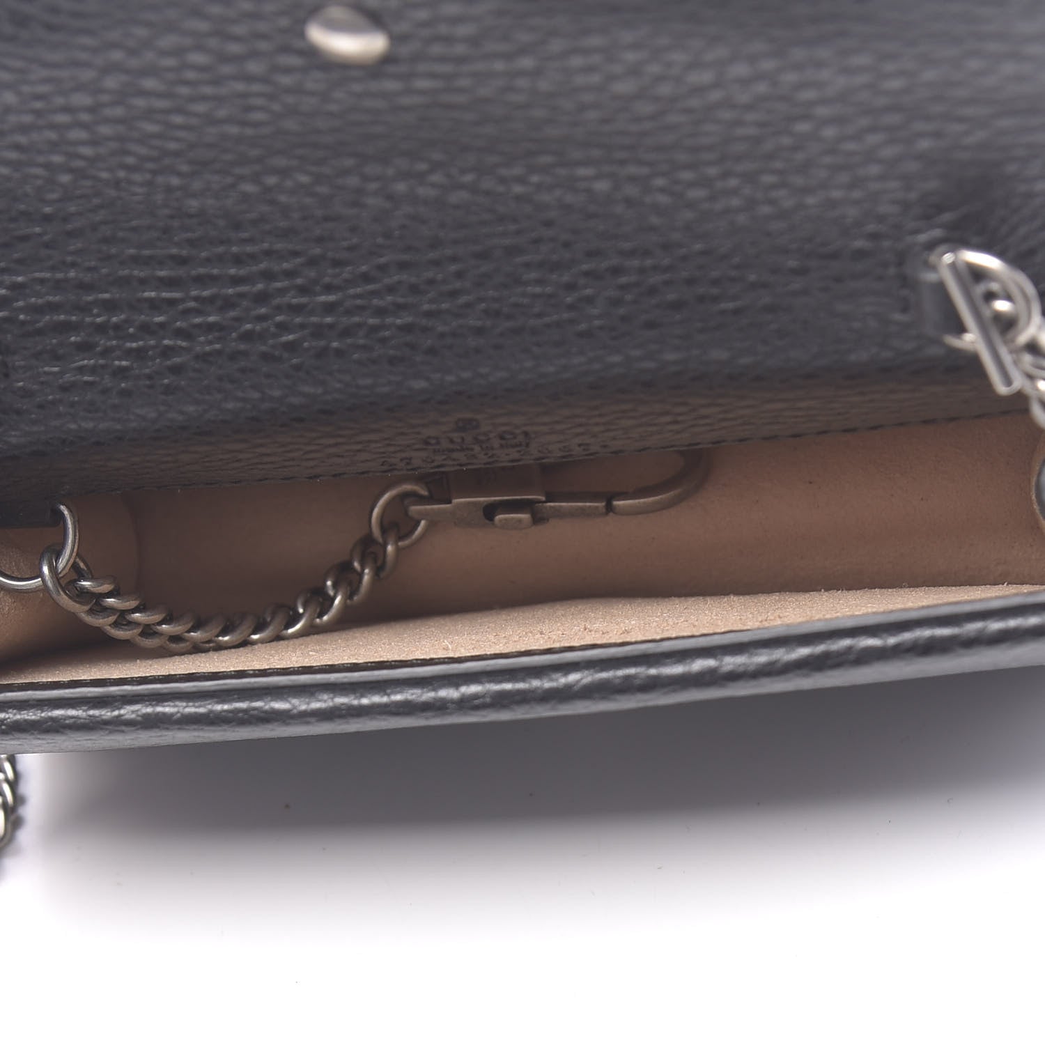 Gucci Calfskin Super Mini Dionysus Shoulder Bag Black 5 of 9