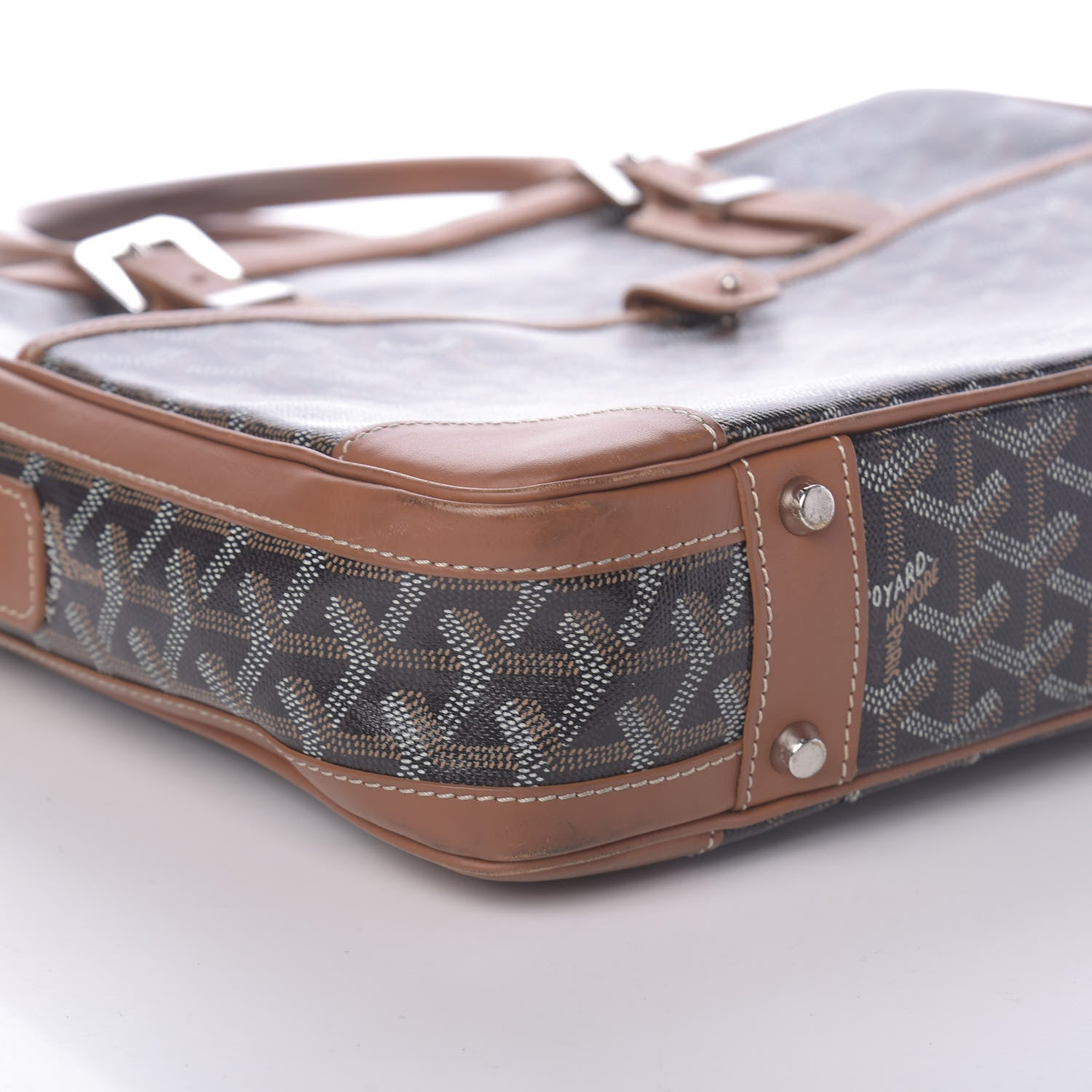 Goyard Goyardine Ambassade PM Briefcase Black Gold 8 of 9