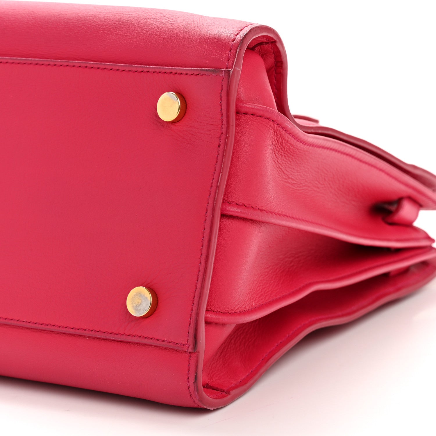 Saint Laurent Calfskin Small Sac De Jour Lipstick Fuchsia 8 of 13