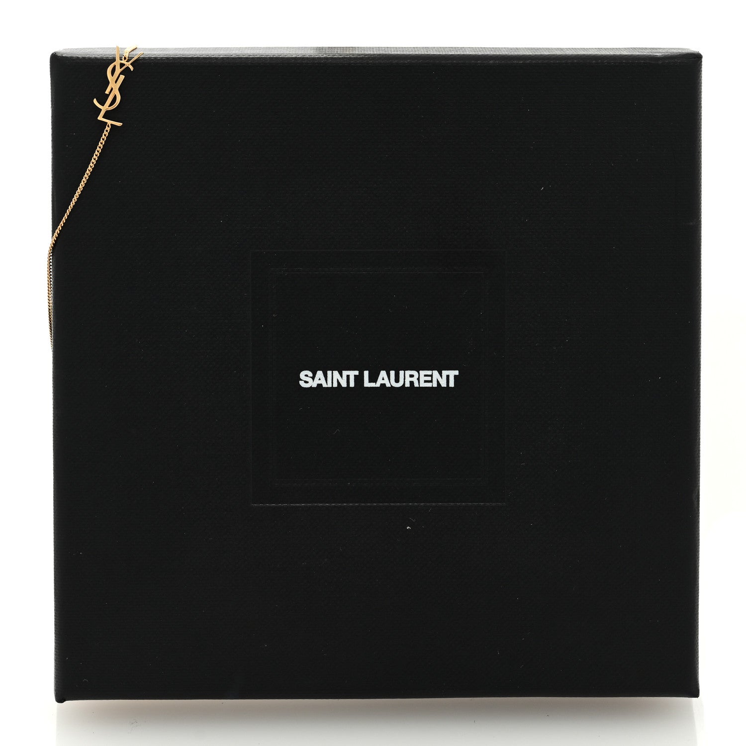 Saint Laurent Brass Monogram Charm Bracelet Gold 5 of 5