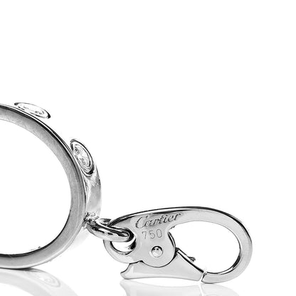 Cartier 18K White Gold Diamond LOVE Ring Charm 3 of 3