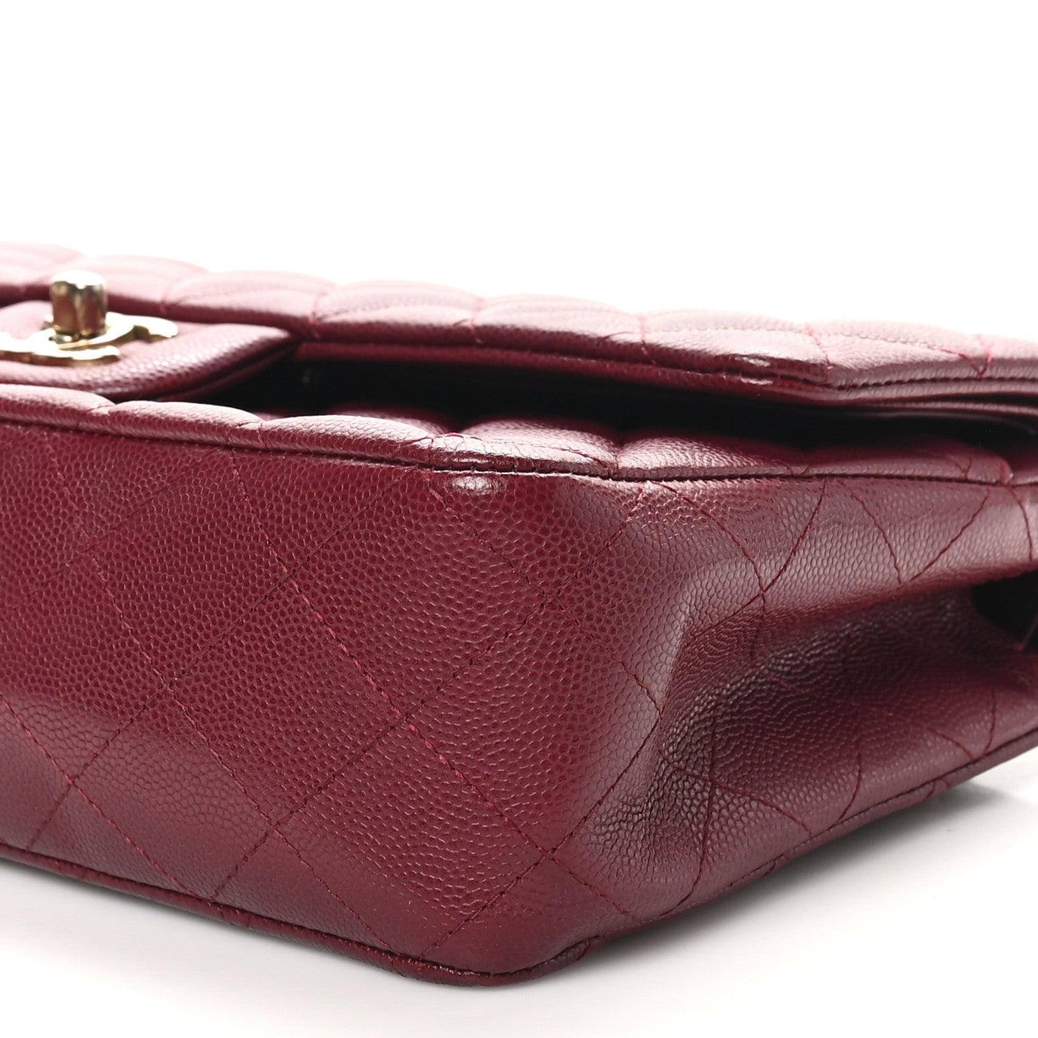 Chanel Caviar Quilted Medium Double Flap Burgundy 10 of 10