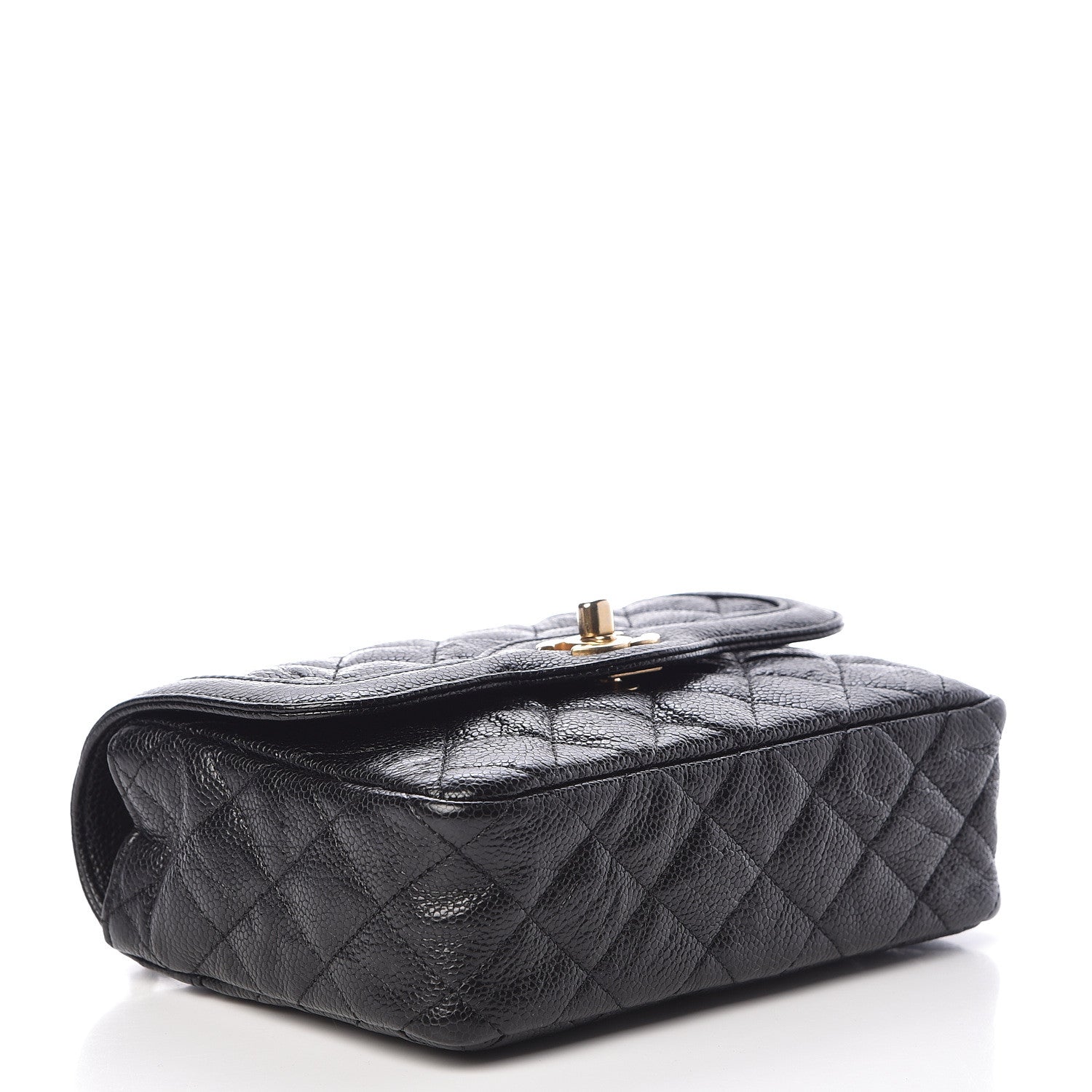 Chanel Crumpled Grained Calfskin Quilted Mini Two Tone Flap Black 4 of 11