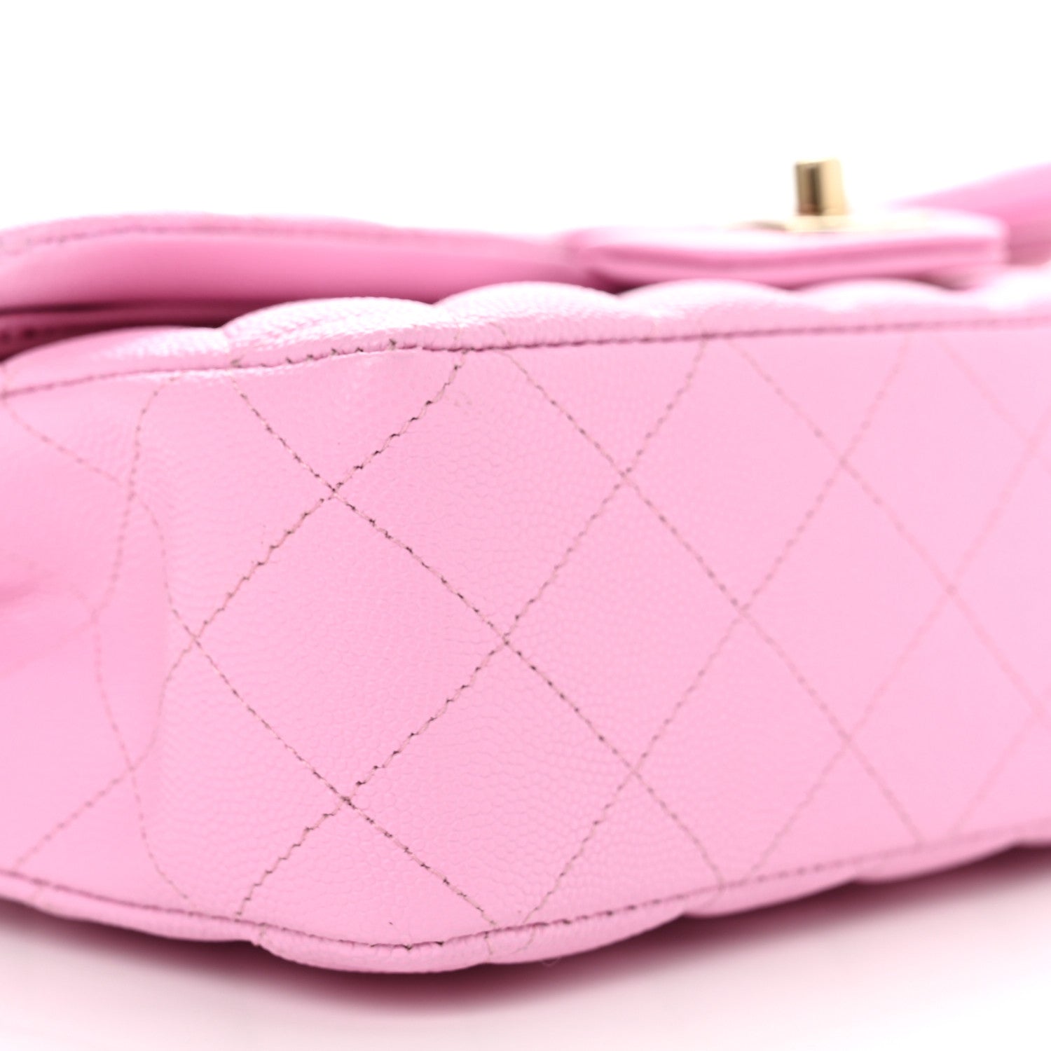 Chanel Caviar Quilted Medium Double Flap Pink 9 of 10