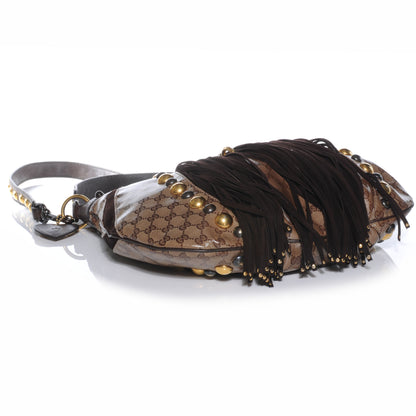 Gucci Crystal Monogram Fringe Babouska Hobo 4 of 7