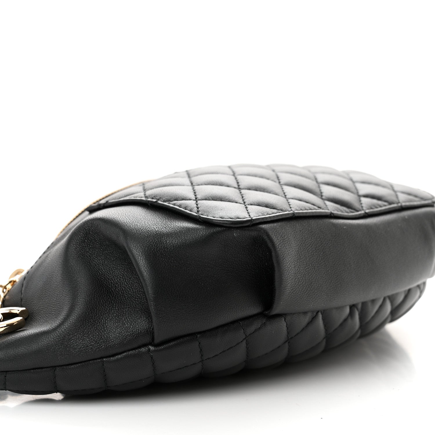 Chanel Lambskin Quilted Waist Bag Fanny Pack Black 10 of 15