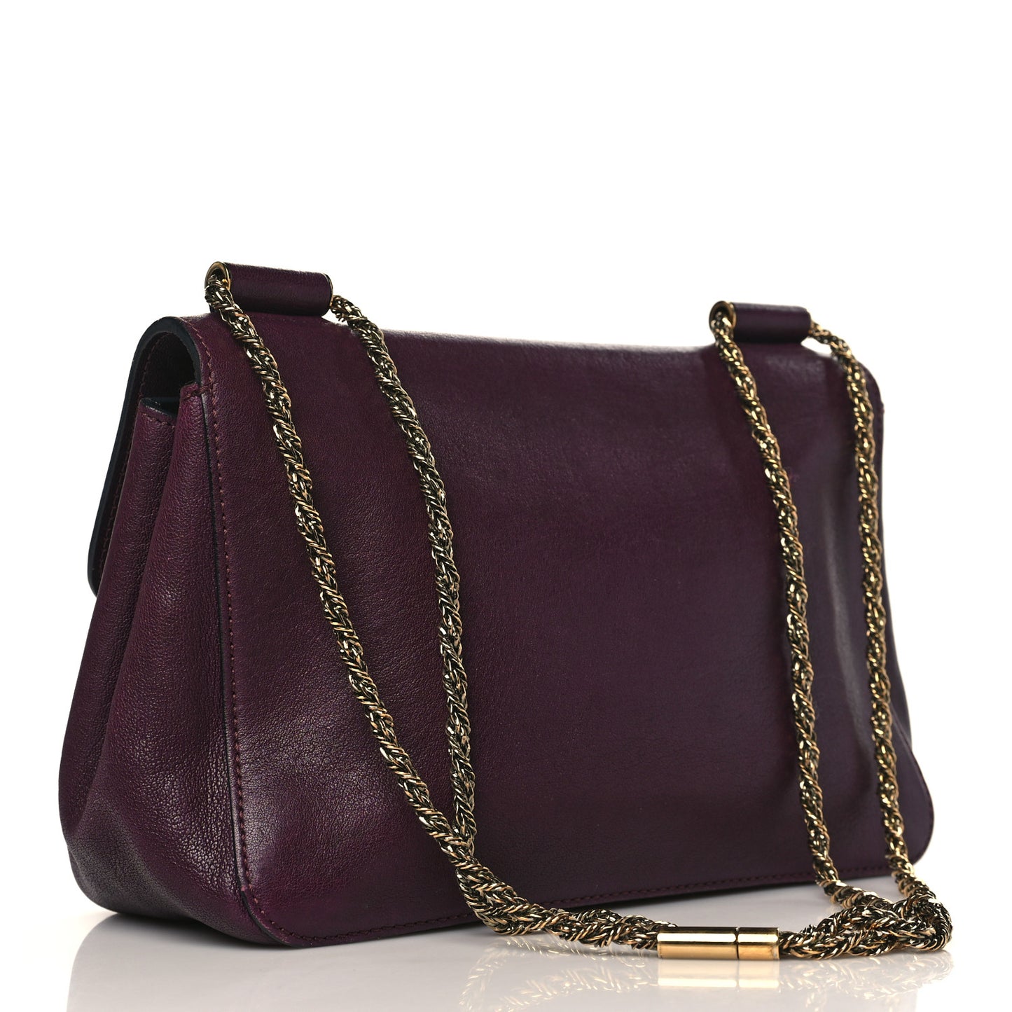 Calfskin Medium Elsie Shoulder Bag Purple