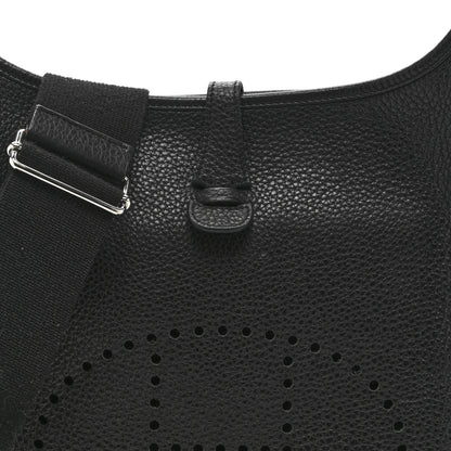 Hermes Taurillon Clemence Evelyne III PM Black 8 of 11