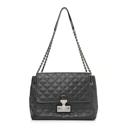 Marc Jacobs Lacquered Lambskin Baroque The XL Single Flap Pearl Anthracite 1 of 16